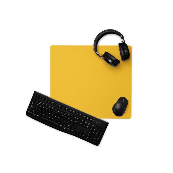 Premium Plain Yellow Gaming mouse pad (Customizable) - Picture 2 of 2